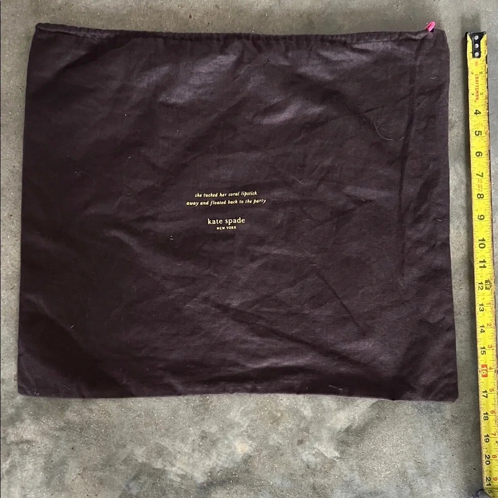 Authentic kate spade brown dust bag with gold logo